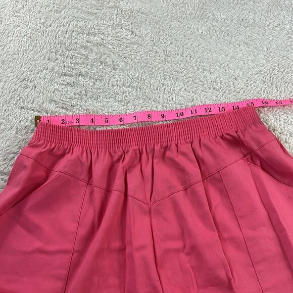 Vintage 80s Valerie bubblegum pink culotte shorts, size 36 or L - Picture 6 of 8